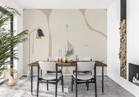 Smooth Flow mural showing gentle curves and soft tones