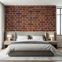 Brick surface depth stands out in this Rustic Red Texture wall mural