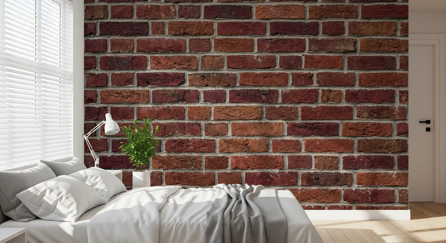 Bedroom wall using Rustic Brick Texture wall mural rough surface