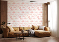 Clean and graphic, this fish outline wallpaper shows a modern marine theme