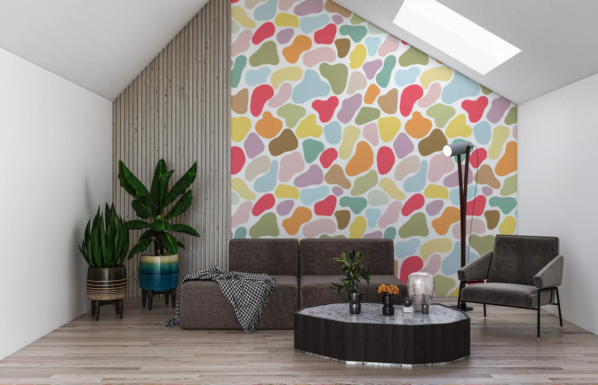 Pibble Wallpaper Computer Playful Pebble Palette Wallpaper – Pastel Blob Art