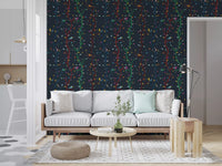 Dining room finished in woodland birds wallpaper with playful leaf accents
