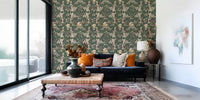 Home wall with Antique Cream Botanical Wallpaper in soft natural tones