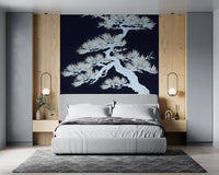 Fine needle branches of an ethereal pine tree on this wall mural 