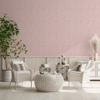 Blush Pebble Bloom wallpaper detail with scattered cream bubble clusters