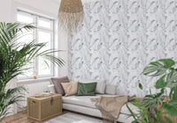 Triangular pieces build a quiet rhythm in the Living room on Mosaic wallpaper.