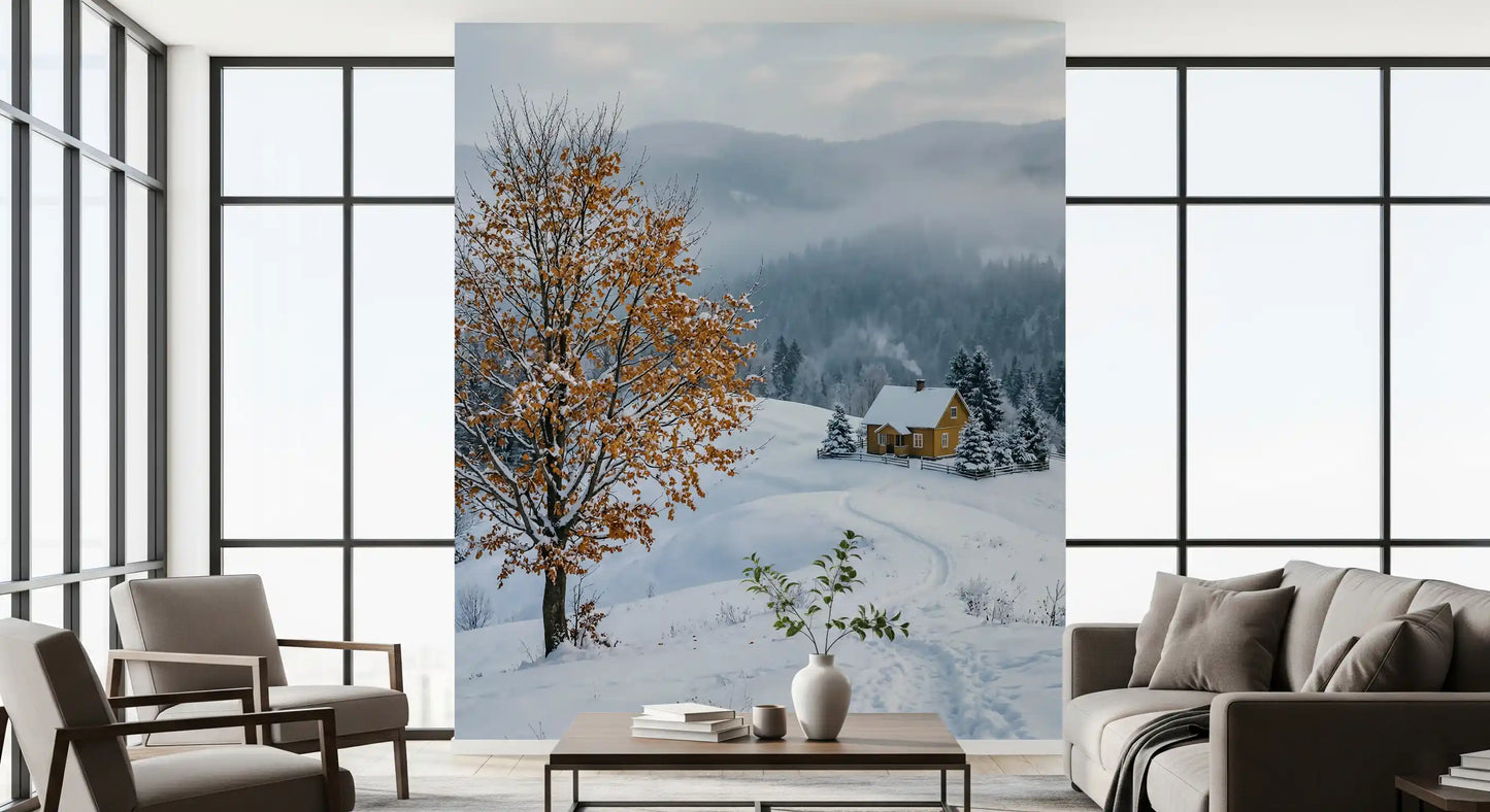 Golden Tree, Snowy Haven Wall Mural