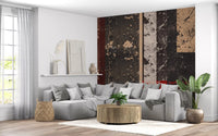Urban Canvas Abstract Wall Mural panel showing distressed red and beige texture