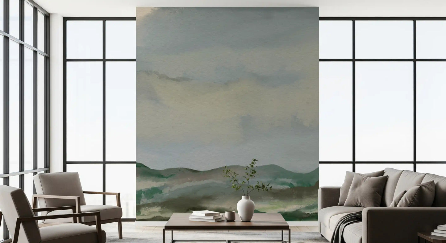 Serene Hillside Horizon Wall Mural