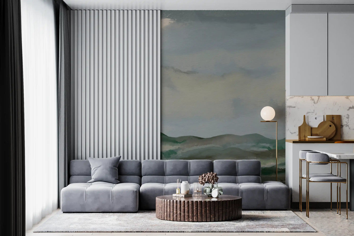 Serene Hillside Horizon Wall Mural