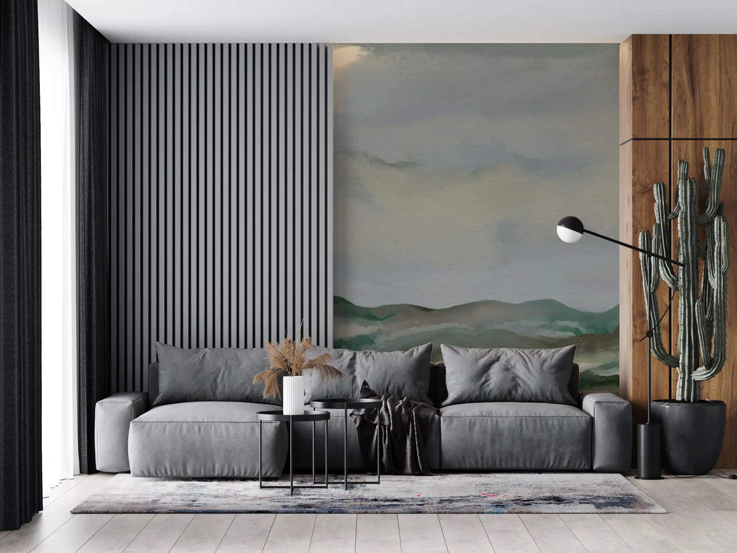 Serene Hillside Horizon Wall Mural
