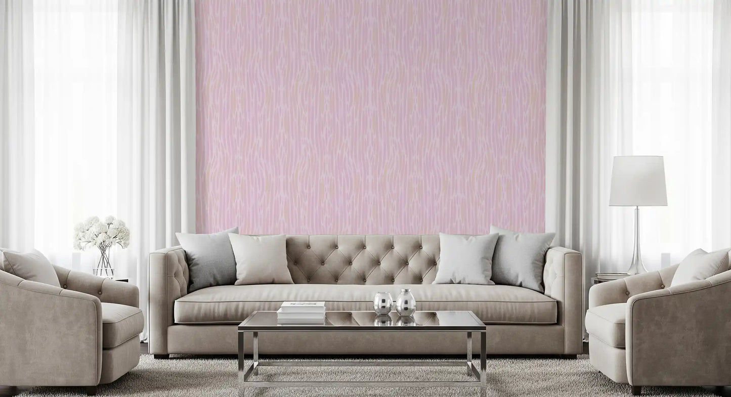 Modern Living room using the watercolor pink stroke wallpaper