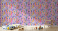 Loose brushstroke layers build the chromatic flow wallpaper with pastel washes between hues