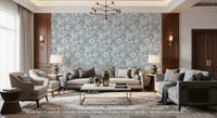 Fan shell and coral motifs on the Off-White Azure Boho Seashell wallpaper