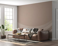 Calm Living room arcing with Canvas Ripple Elegance curves on the wall mural