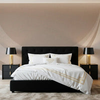 Sweeping crescent curves on Canvas Ripple Elegance abstract geometry wall mural