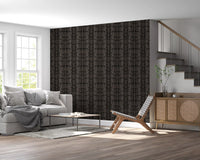 Tonal shifts between charcoal and ebony in Textured Stone wallpaper