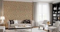 Folk Floral Vines wallpaper brings a calm cottage feel to a living room