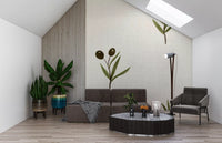 Soft earth tones presented within the elegant branches of this botanical wallpaper