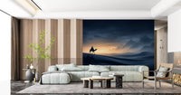 Golden dunes meet starlit sky, filling a Living room with this Odyssey wall mural.