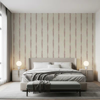 Intricate detailing visible throughout the Nude Pink Distressed Stripes wallpaper.