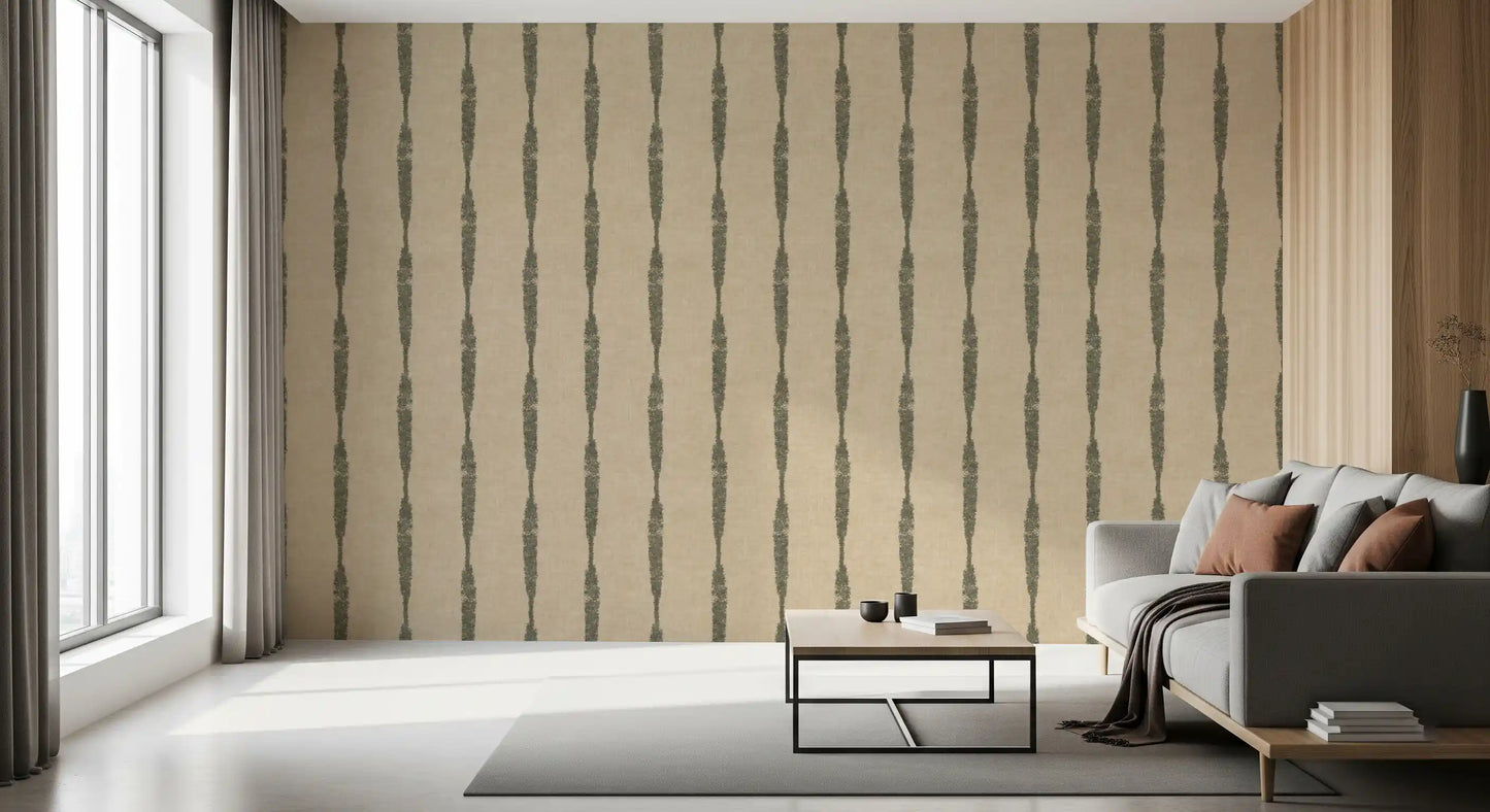 Woven fabric appearance captured perfectly within this rustic Stripes wallpaper.