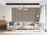 Distressed ink effects visible across this textured wallpaper