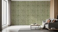 Symmetrical lines forming a structured Japandi wallpaper grid.