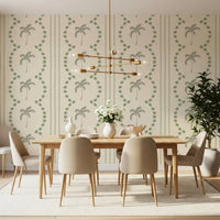 Gentle botanical elements embedded nicely in this tropical wallpaper