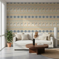Woven fabric textures highlighted across this Textile wallpaper