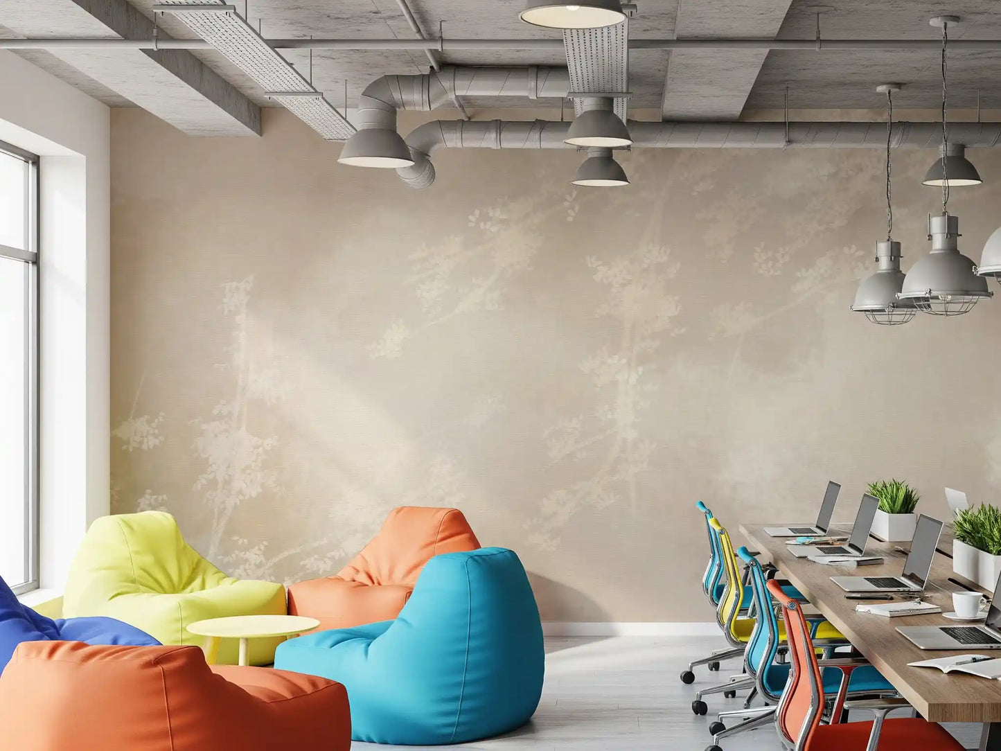 Ethereal Canopy Charm Misty Forest Abstract Landscape Wall Mural