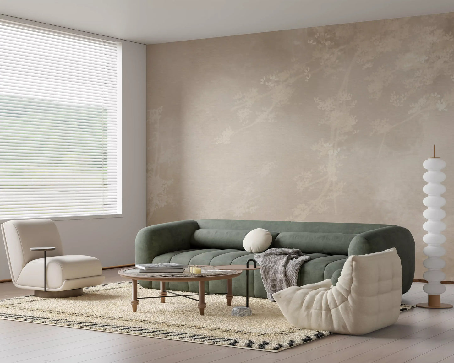 Ethereal Canopy Charm Misty Forest Abstract Landscape Wall Mural