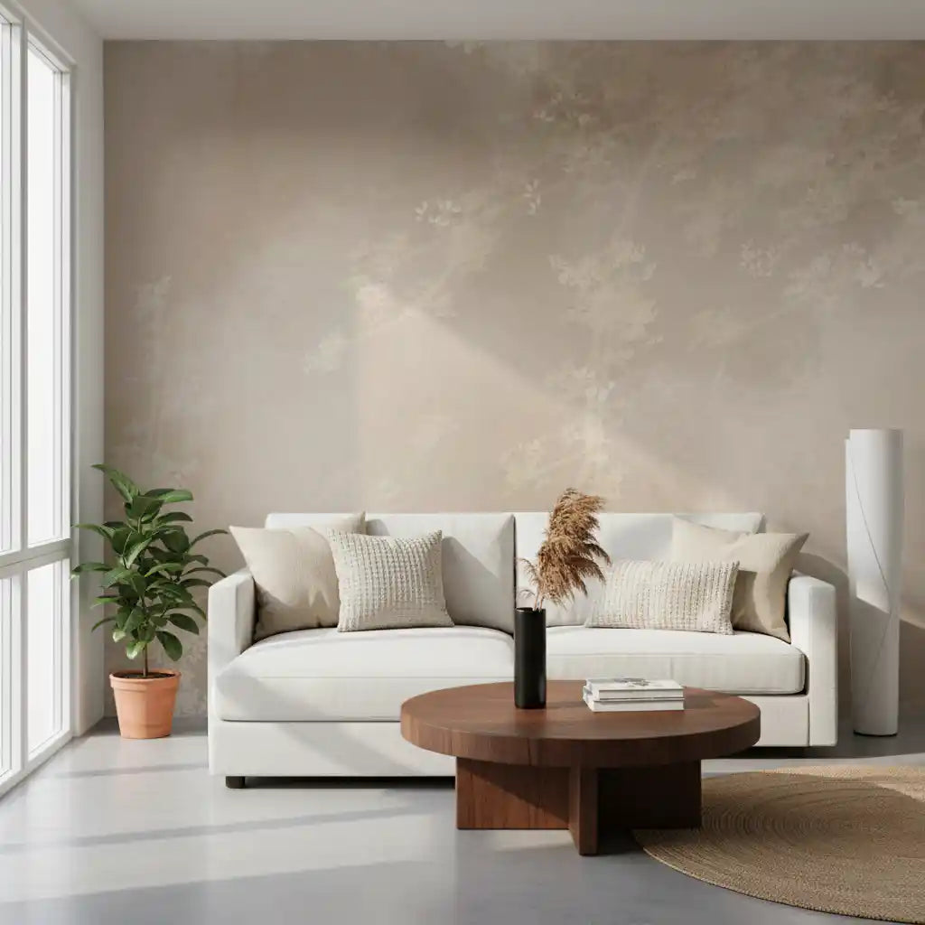 Ethereal Canopy Charm Misty Forest Abstract Landscape Wall Mural