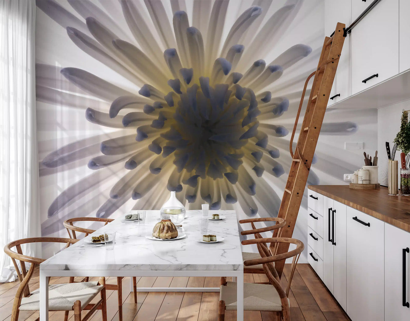 Luminous Petals Wall Mural