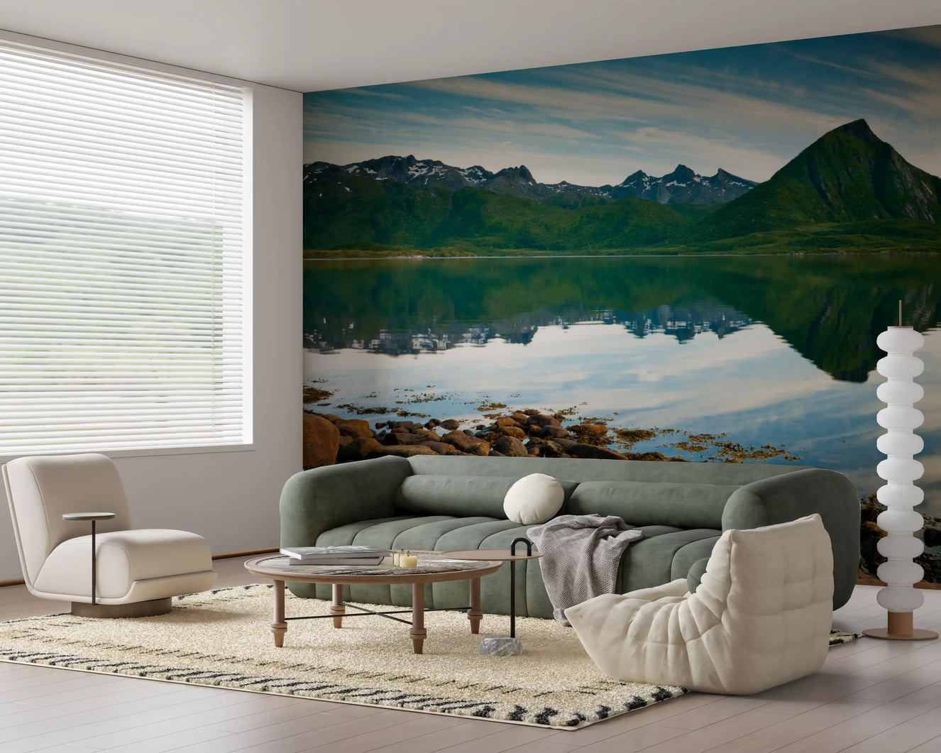 Emerald Peaks, Mirror Waters Wall Mural