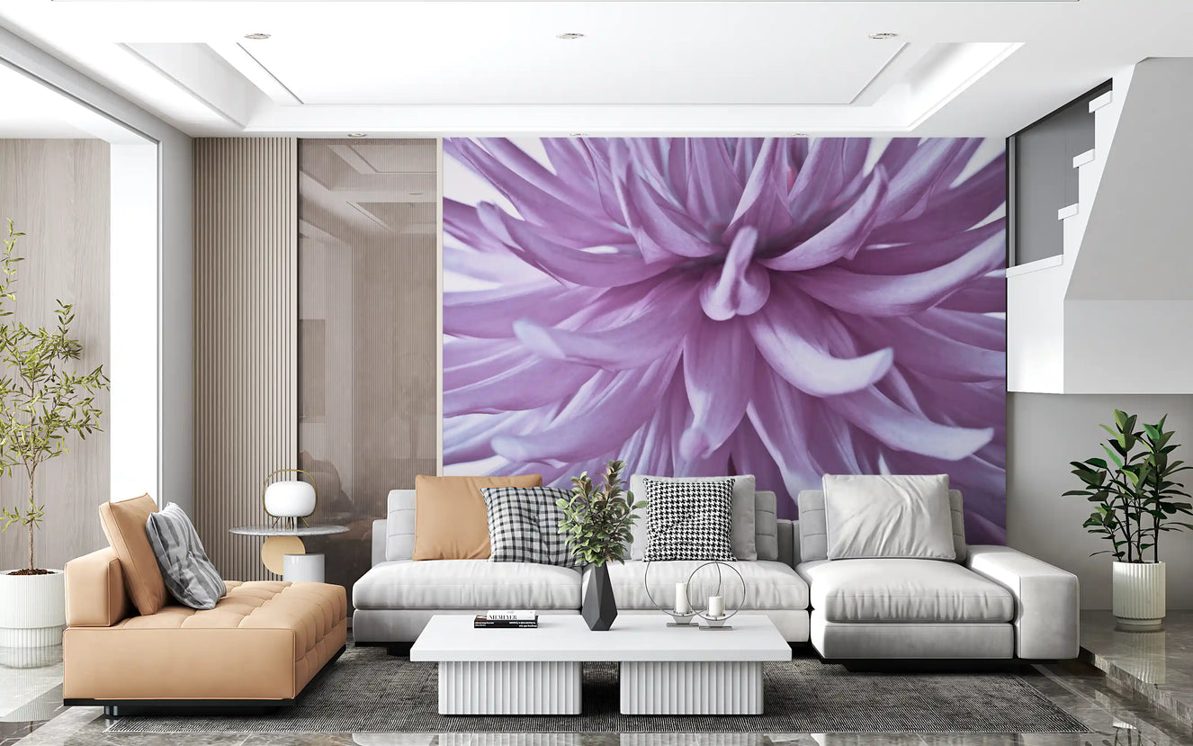 Luminous Lilac Bloom Wall Mural