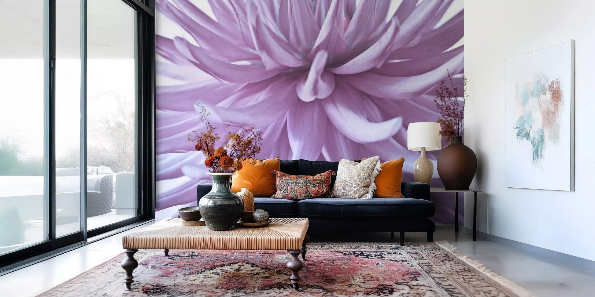 Luminous Lilac Bloom wall mural showing pale purple tones and fine highlights