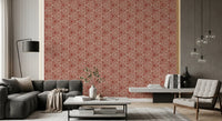 Woven, rough texture giving the mudcloth wallpaper a fabric-like surface