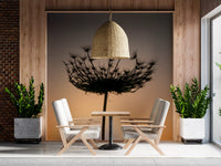 One wildflower stalk fills the Dining room thanks to the Seed Head Silhouette wall mural.