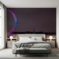Reflections double the Thames as Embankment shimmers in this Night Glow wall mural