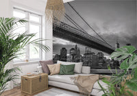 East River reflections trail into the Hallway this Brooklyn Night wall mural