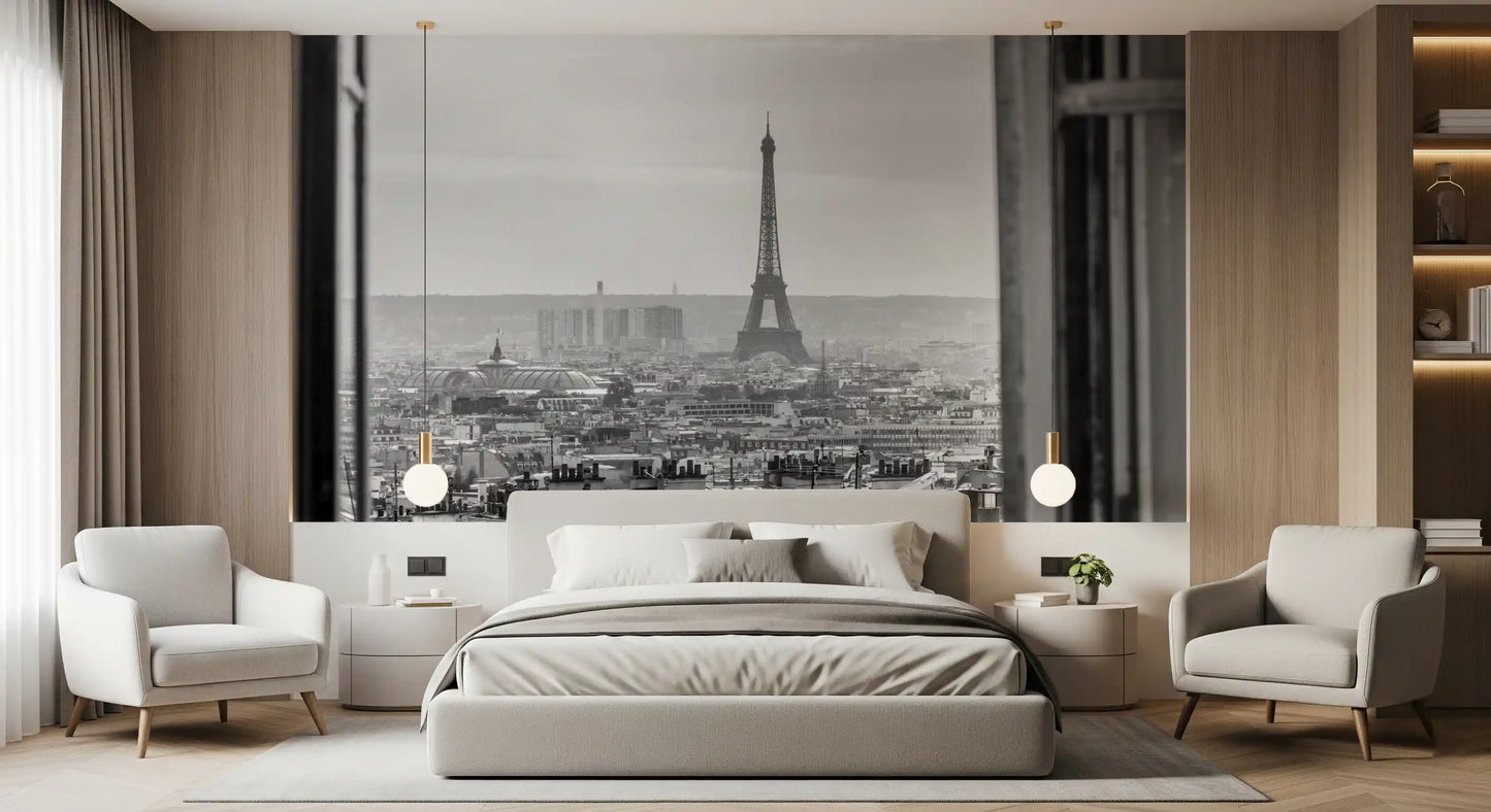 Parisian Window View Wall Mural