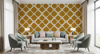 stays clean across the Textured Lattice Trellis wallpaper repeat.