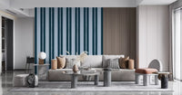 The lounge displays the Scallop & Dot Vertical Harmony Wallpaper⁠