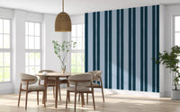 In the Dining room, the Scallop & Dot Vertical Harmony Wallpaper⁠ rests.