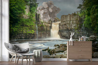 Rushing river rapids lead toward the main in this Serenity wall mural.