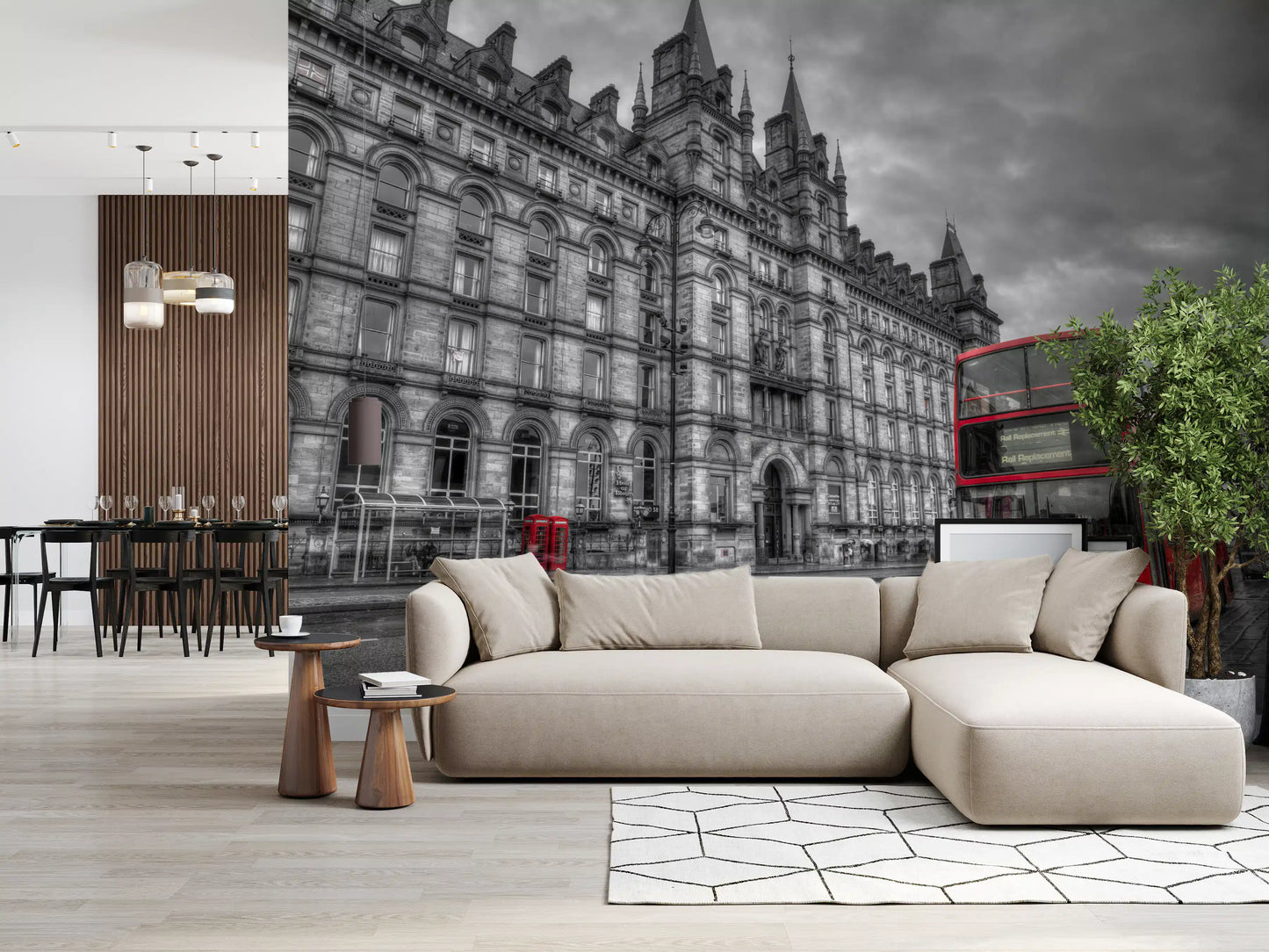 masonry span across this enormous Bold wall mural surface.