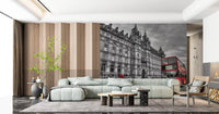 Casual living room environments host the striking Historic wall mural scenery.