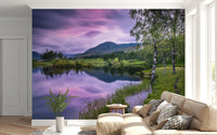Clouds gather over the horizon in this atmospheric Dusk wall mural.