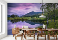 The rugged Scottish landscape dominates this Highland wall mural.